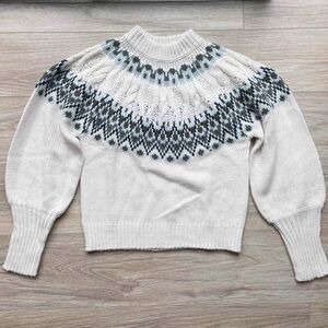 Galeries Lafayette Acrylic Wool Fair Isle Sweater